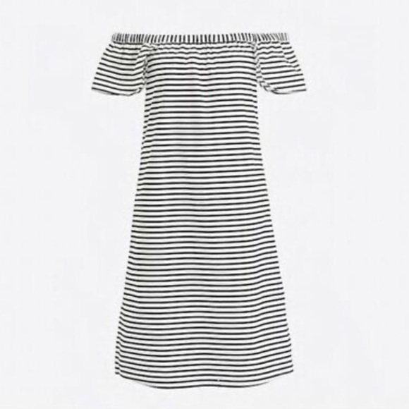 J.Crew Off The Shoulder Striped Dress - Picture 2 of 11